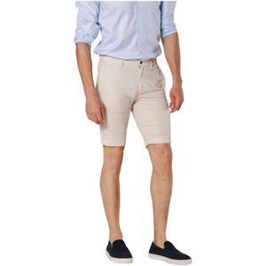 Mason's, Korte broeken, Heren, Beige, XL, Stretch Gabardine Bermuda Shorts - Regular Fit