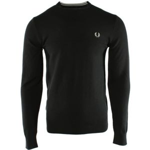 Fred Perry, Truien, Heren, Groen, S, Katoen, Groene Wol Katoen Trui