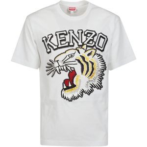 Kenzo, Tops, Heren, Wit, L, Katoen, T-Shirts