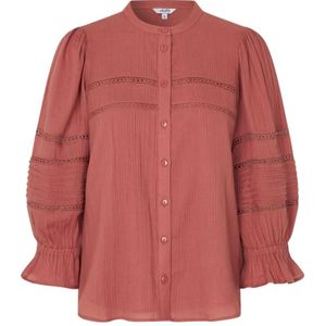 mbyM, Roze blouse met ruches en opengewerkte details Dai Roze, Dames, Maat:L