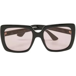 Gucci Vintage, Pre-owned, Dames, Roze, ONE Size, Tweed, Pre-owned Acetate sunglasses