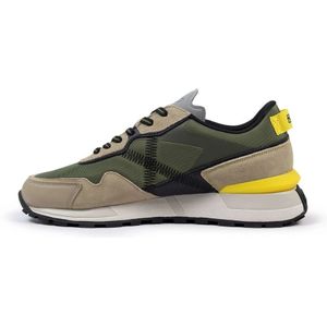 Munich, Schoenen, Heren, Veelkleurig, 45 EU, Leer, Retro-sportieve Pulsar Sneakers in Khaki