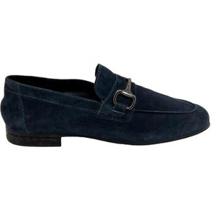 Antica Cuoieria, Schoenen, Heren, Blauw, 46 EU, Blauwe platte schoenen