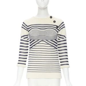Jean Paul Gaultier Pre-owned, Pre-owned, Dames, Wit, S, Katoen, Pre-owned Cotton tops