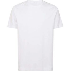 Malo, Tops, Heren, Wit, M, Katoen, Witte Katoenen T-shirt