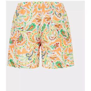 Ralph Lauren, Badkleding, Heren, Veelkleurig, L, Oranje zwemshorts met paisley-print