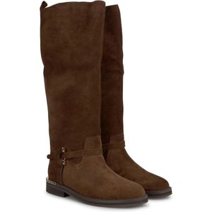 Alma EN Pena, Schoenen, Dames, Bruin, 40 EU, Leer, Platte laars met beugel