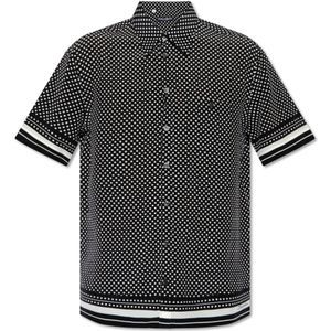 Dolce & Gabbana, Overhemden, Heren, Zwart, XL, Shirt met korte mouwen