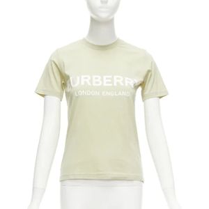 Burberry Vintage, Pre-owned, Dames, Beige, S, Katoen, Pre-owned Cotton tops