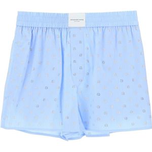 Alexander Wang, Korte broeken, Dames, Blauw, L, Katoen, Short Shorts