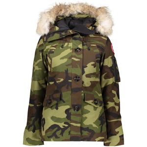 Canada Goose, Jassen, Dames, Veelkleurig, M, Katoen, Parka met coyote bont rand