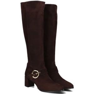 Notre-v, Schoenen, Dames, Bruin, 36 EU, Suède, Elegante Bruine Suède Hoge Laarzen