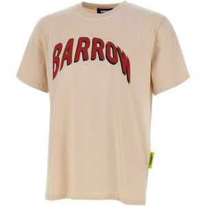 Barrow, Tops, Heren, Beige, L, Katoen, T-Shirts
