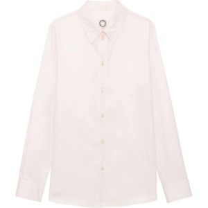 Ines De La Fressange Paris, Blouses & Shirts, Dames, Roze, XS, Katoen, Lichtroze Katoenen Martin Overhemd