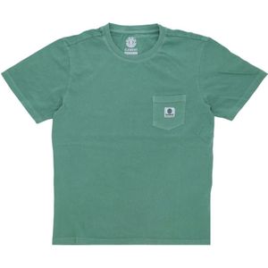 Element, Tops, Heren, Groen, S, Groene Zak T-shirt - Streetwear Stijl