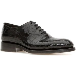 Santoni, Schoenen, Heren, Zwart, 44 EU, Leer, Klassieke Derby`s