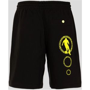 Bikkembergs, Korte broeken, Heren, Zwart, L, Katoen, Heren Sport Shorts Zwart Zomer