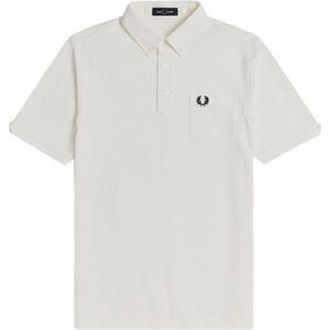 Fred Perry, Tops, Heren, Wit, M, Katoen, Button Down Kraag Polo Shirt
