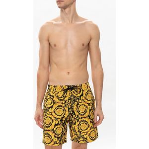 Versace, Badkleding, Heren, Geel, L, Polyester, Strandkleding