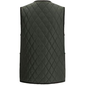 Burberry, Jassen, Heren, Groen, S, Groene Vest Buitenkant