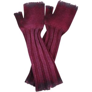 Avant Toi, Kersenkleurige Vingerloze Wollen Handschoenen Rood, Dames, Maat:ONE Size