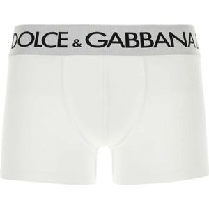 Dolce & Gabbana, Ondergoed, Heren, Wit, S, Katoen, Stretch katoenen boxershort set