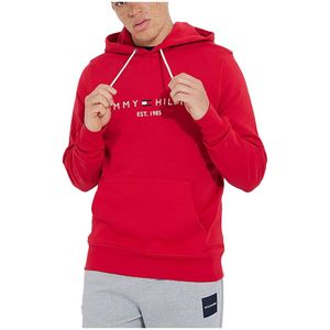 Tommy Hilfiger, Sweatshirts & Hoodies, Heren, Rood, L, Katoen, Sweatshirt Wcc Tommy Logo Hoody