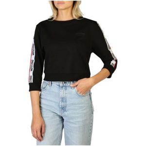 Moschino, Dameskatoenen sweatshirt in effen kleur Zwart, Dames, Maat:XS
