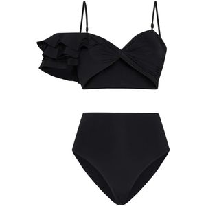 Maygel Coronel, Badkleding, Dames, Zwart, ONE Size, Zwarte Zee Bikini Set