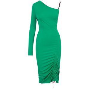 Karl Lagerfeld, One-shoulder jurk Groen, Dames, Maat:M