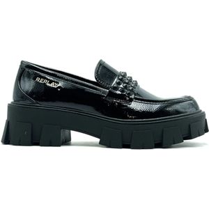 Replay, Zwarte platte schoenen, Replay collectie AW 2023/2024 Zwart, Dames, Maat:38 EU