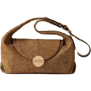 Borbonese, Elegante Tweet Tas Beige, Dames, Maat:ONE Size