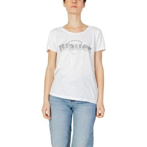 Blauer, Tops, Dames, Wit, XS, Dames T-Shirt Lente/Zomer Collectie