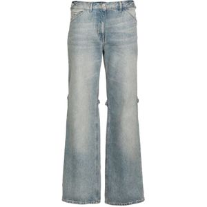 Courrèges, Wide Jeans Blauw, Dames, Maat:XS