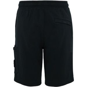 Stone Island, Korte broeken, Heren, Blauw, L, Katoen, Blauwe Katoenen Bermuda Shorts