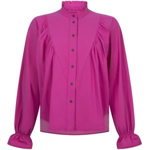 Jane Lushka, Stijlvolle Roberta Blouse in Fuxia Roze, Dames, Maat:XL