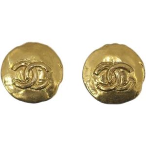 Chanel Vintage, Pre-owned Yellow Gold earrings Geel, Dames, Maat:ONE Size