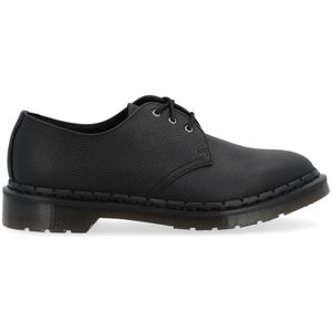 Dr. Martens, Schoenen, Heren, Zwart, 43 EU, Leer, Zwarte Gehamerde Leren Derby Schoen