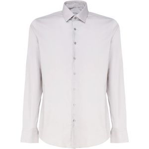 Calvin Klein, Overhemden, Heren, Wit, M, Katoen, Wit Overhemd met Franse Kraag