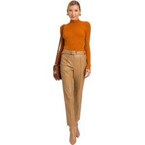 Twinset, Broeken, Dames, Bruin, L, Straight Leg Pants