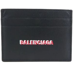 Balenciaga Vintage, Pre-owned, Dames, Zwart, ONE Size, Leer, Tweedehands leren portemonnees