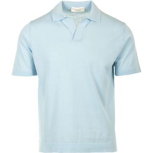 Filippo De Laurentiis, Tops, Heren, Blauw, 2Xl, Skipper Polo T-shirts Collectie