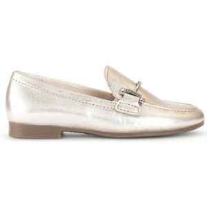 Gabor, Schoenen, Dames, Geel, 37 1/2 EU, Leer, Gouden korrelleer loafers