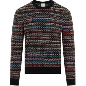 PS By Paul Smith, Truien, Heren, Veelkleurig, XL, Katoen, Multicolor Geometrische Trui