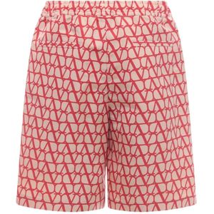 Valentino, Korte broeken, Heren, Rood, L, Casual Shorts