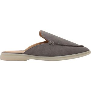 Scarosso, Schoenen, Heren, Grijs, 40 EU, Suède, Grijze Suède Plain Mule Schoen