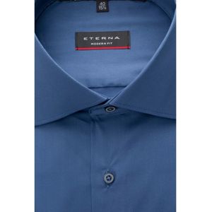 Eterna, Overhemden, Heren, Blauw, 6Xl, Katoen, Blauwe Overhemdjurk