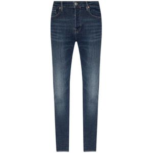 AllSaints, Jeans, Heren, Blauw, W28 L32, ‘Cigarette’ skinny jeans