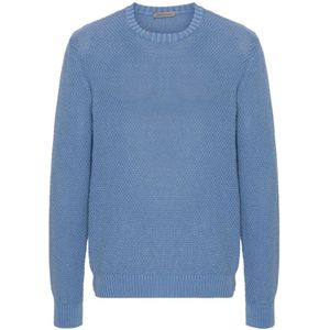 Corneliani, Truien, Heren, Blauw, XL, Blauwe Sweaters voor Mannen