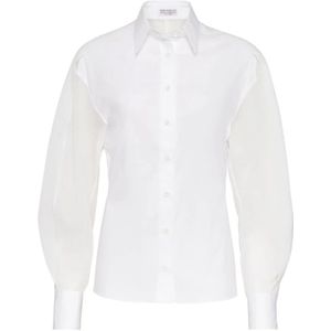 Brunello Cucinelli, Shirts Wit, Dames, Maat:M